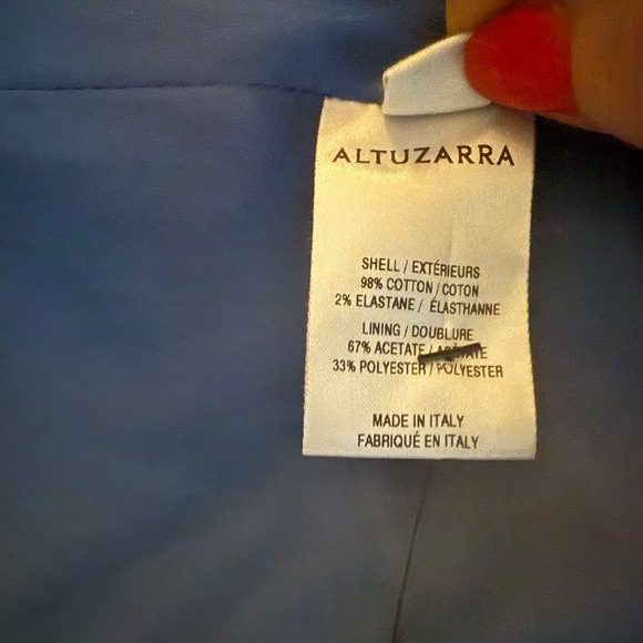 AUTHENTIC FLAWLESS Altuzarra Fenice blue gingham Seersucker Blazer Size 34 - Picture 16 of 16